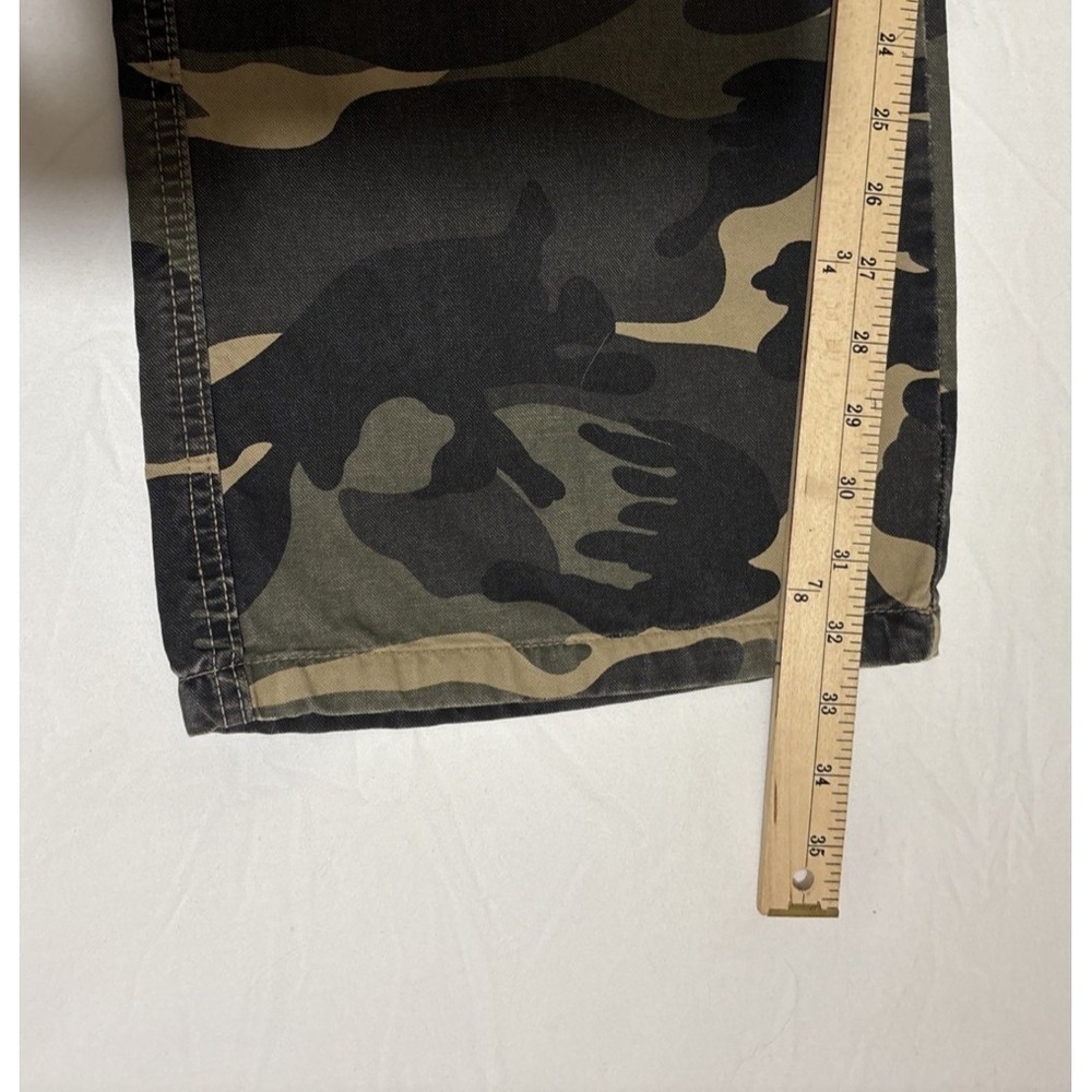 Mens Woodland Camo Cargo Pants Green Brown Tan Utility Multi Pocket Trousers - Picture 12 of 14